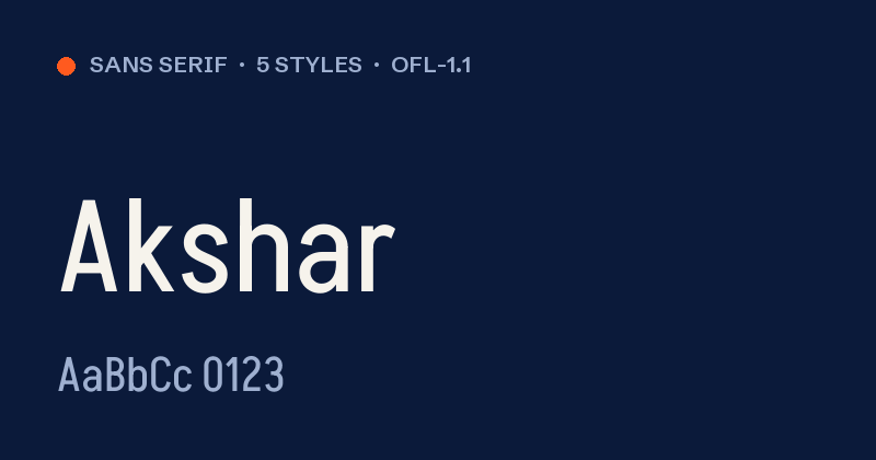Vorschau des Fonts Akshar