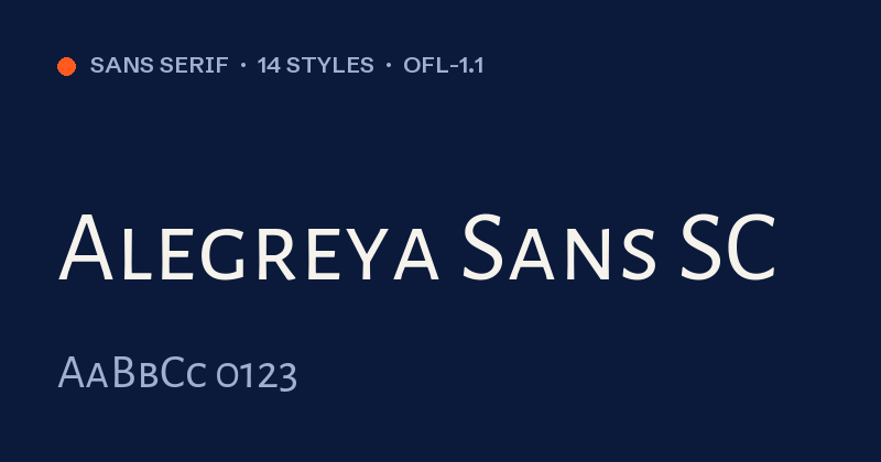 Vorschau des Fonts Alegreya Sans SC