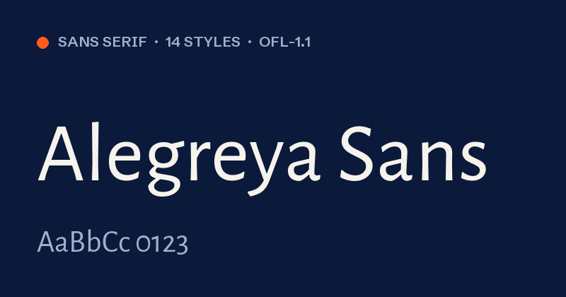 Vorschau des Fonts Alegreya Sans