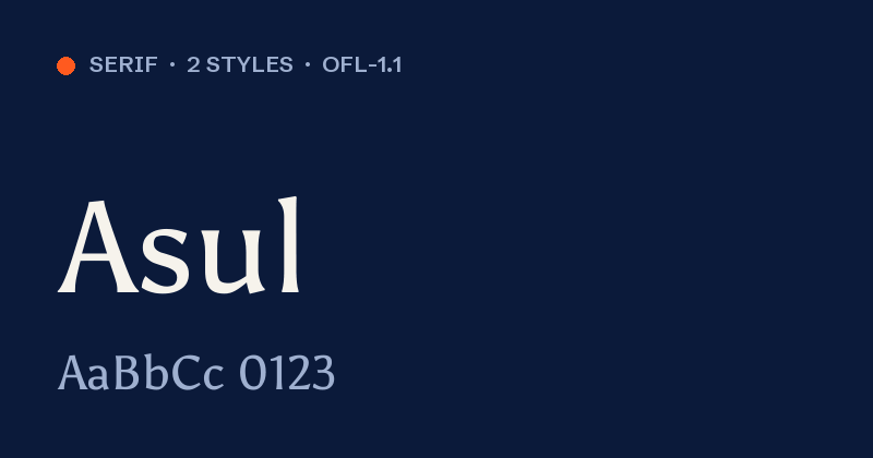 Aperçu de la police Asul