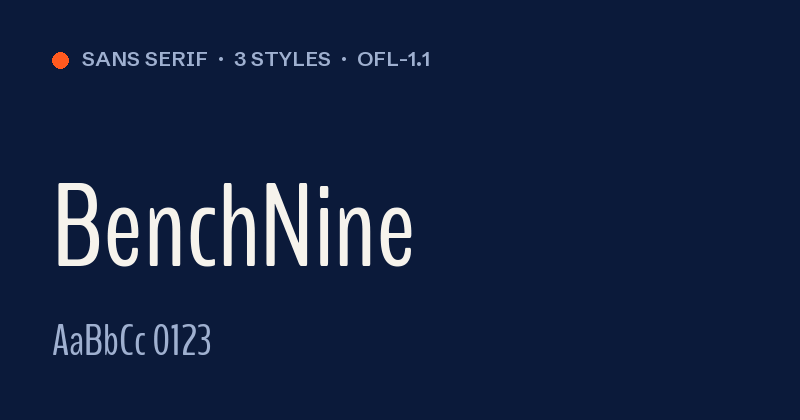 Vorschau des Fonts BenchNine