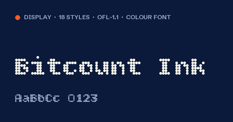Vorschau des Fonts Bitcount Ink