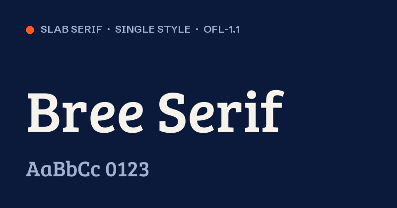 Vorschau des Fonts Bree Serif