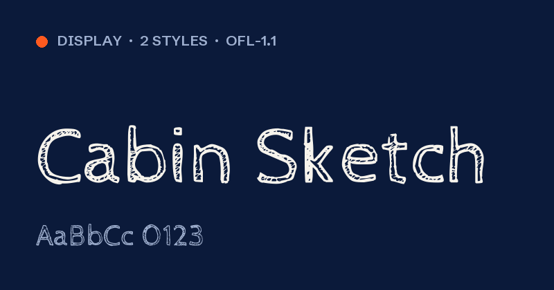 Vorschau des Fonts Cabin Sketch