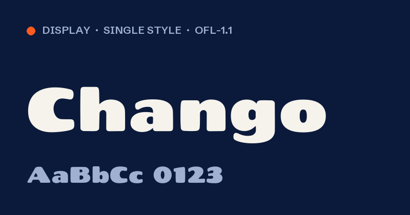 Vorschau des Fonts Chango