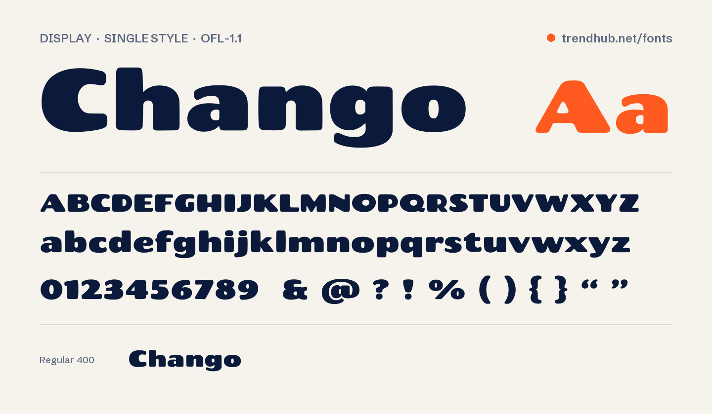 Schriftmuster von Chango