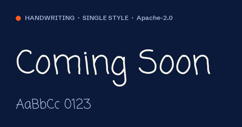 Coming Soon font preview card