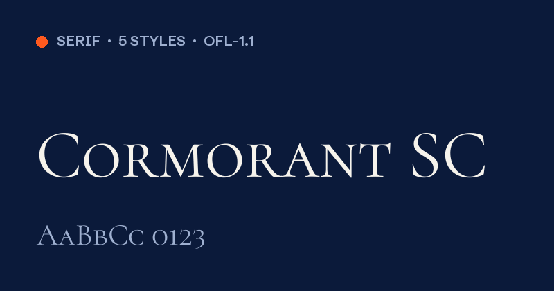 Vorschau des Fonts Cormorant SC
