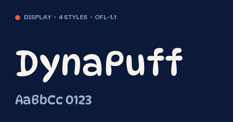 Превью шрифта DynaPuff