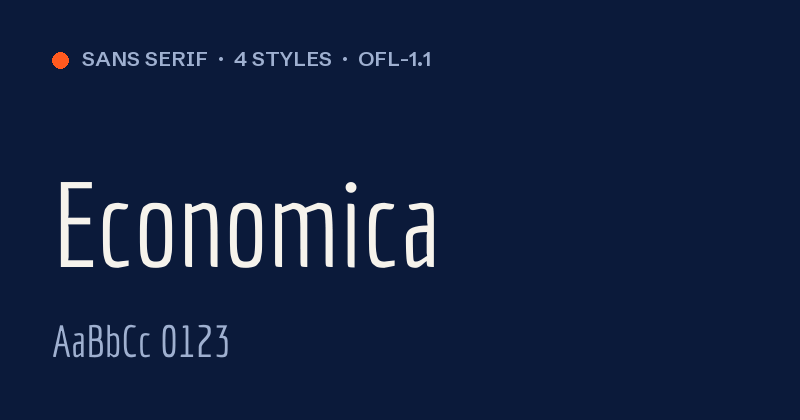 Anteprima del font Economica