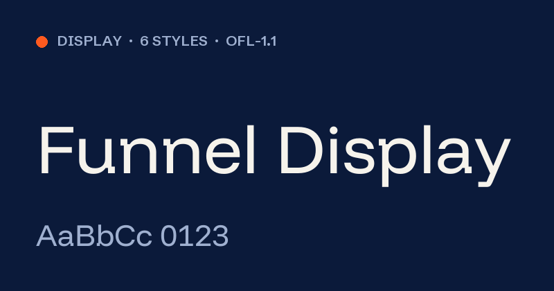 Anteprima del font Funnel Display