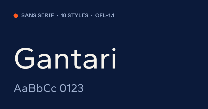 Vorschau des Fonts Gantari