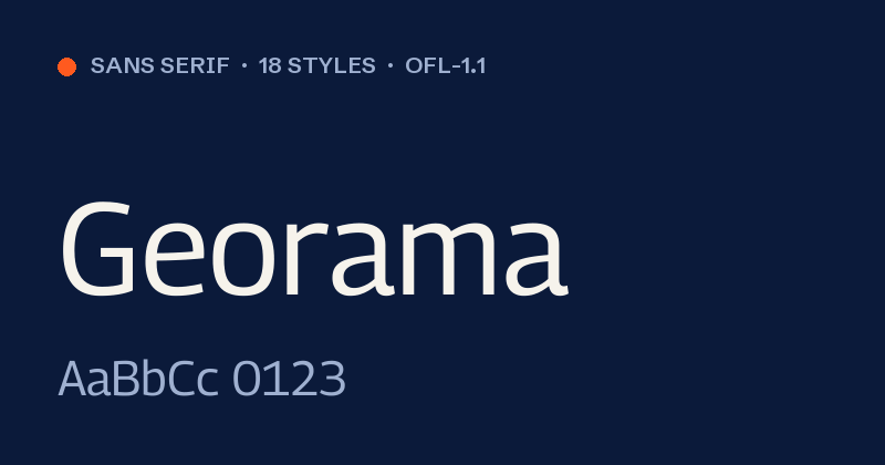 Vorschau des Fonts Georama