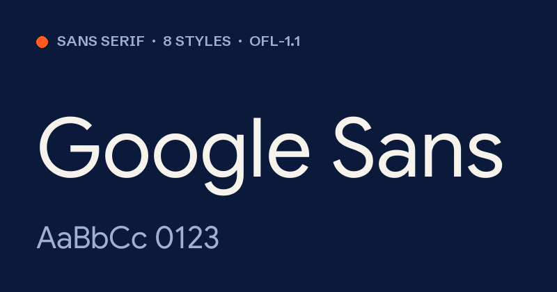 Vista previa de la fuente Google Sans