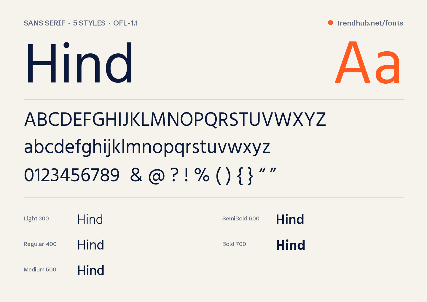 Hind font örneği