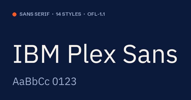 Превью шрифта IBM Plex Sans