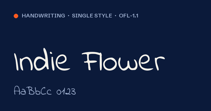 Vorschau des Fonts Indie Flower