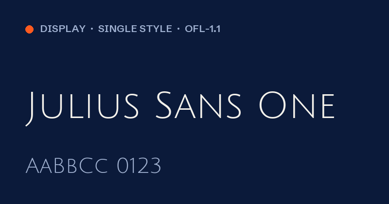 Vorschau des Fonts Julius Sans One