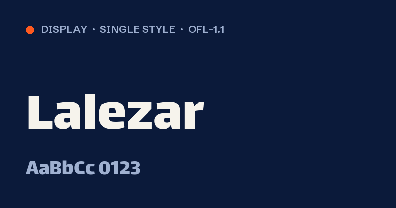 Voorbeeld van het font Lalezar