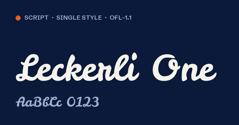 Voorbeeld van het font Leckerli One