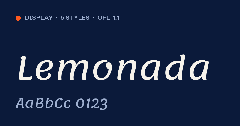 Anteprima del font Lemonada