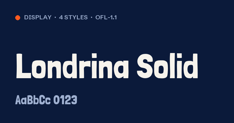 Vorschau des Fonts Londrina Solid