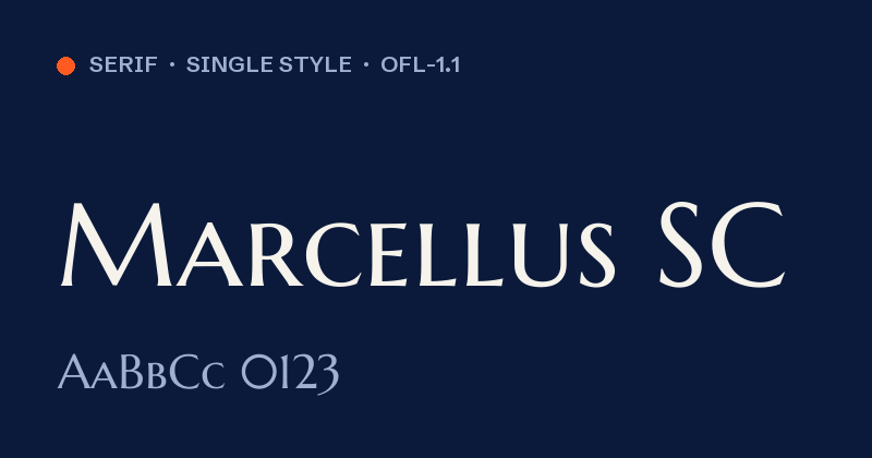 Anteprima del font Marcellus SC