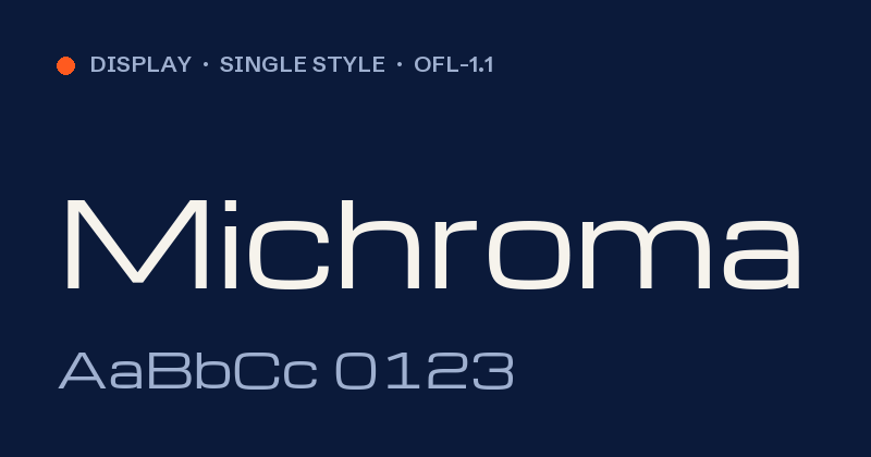 Vorschau des Fonts Michroma