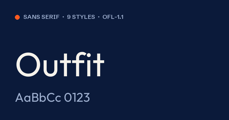 Vorschau des Fonts Outfit