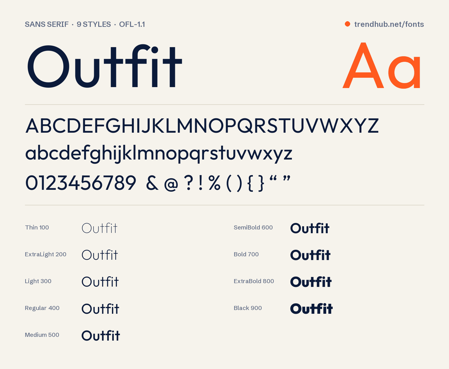 Schriftmuster von Outfit