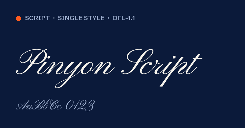 Aperçu de la police Pinyon Script