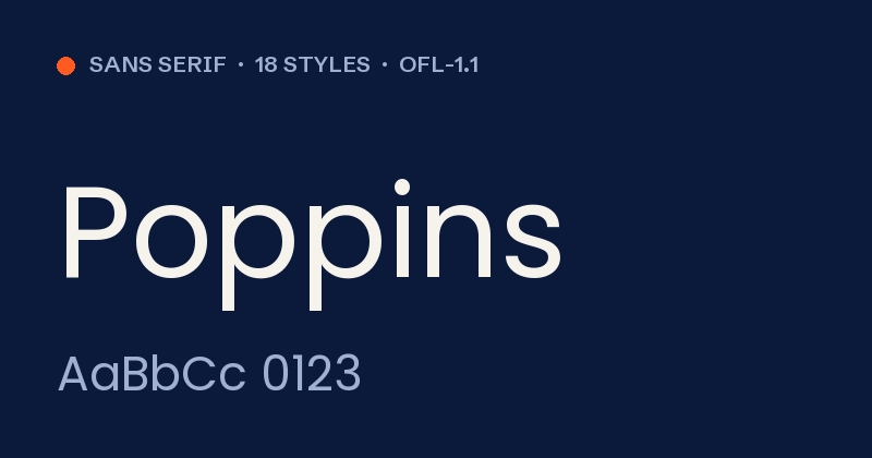 Vorschau des Fonts Poppins