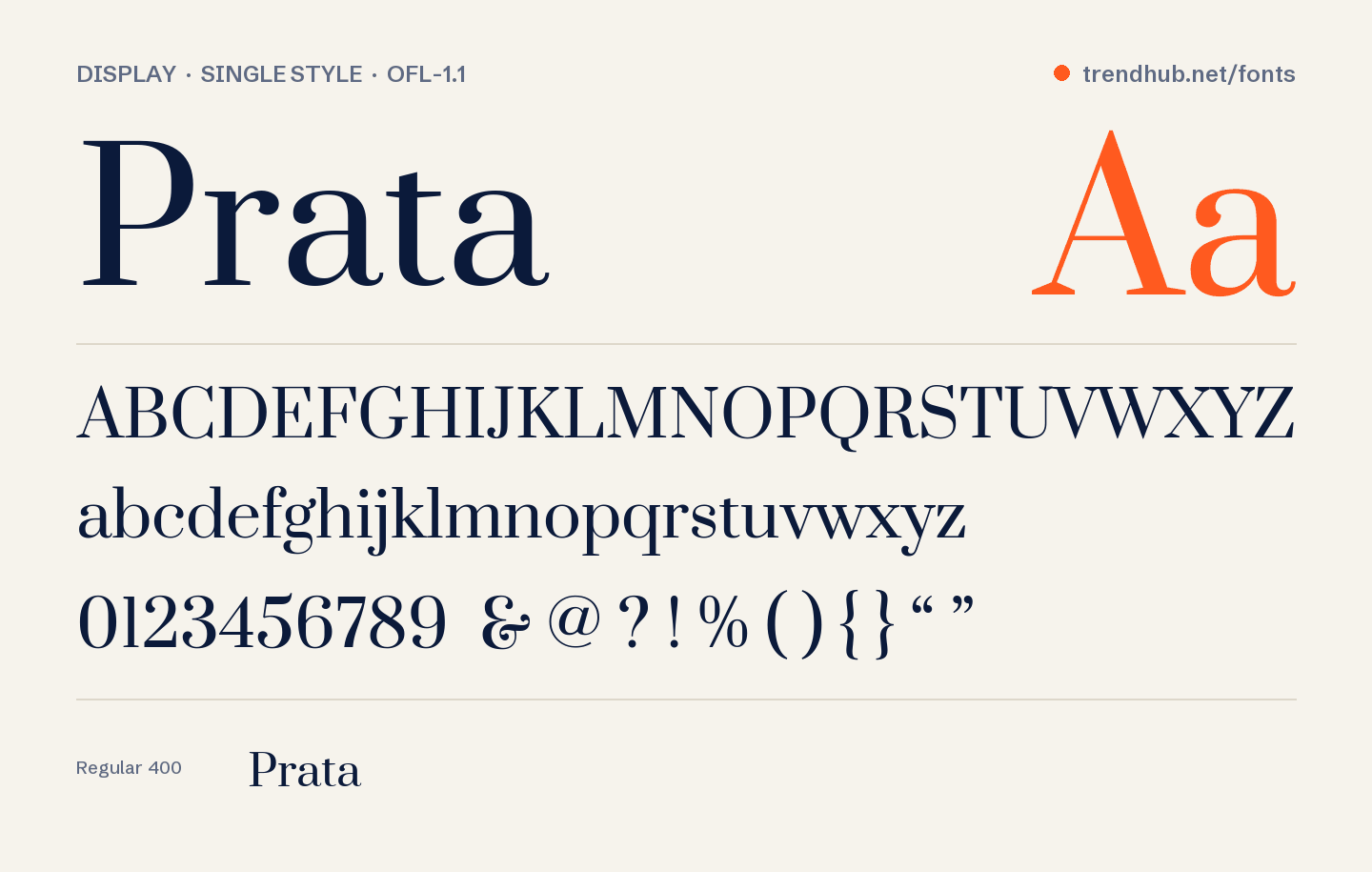 Schriftmuster von Prata