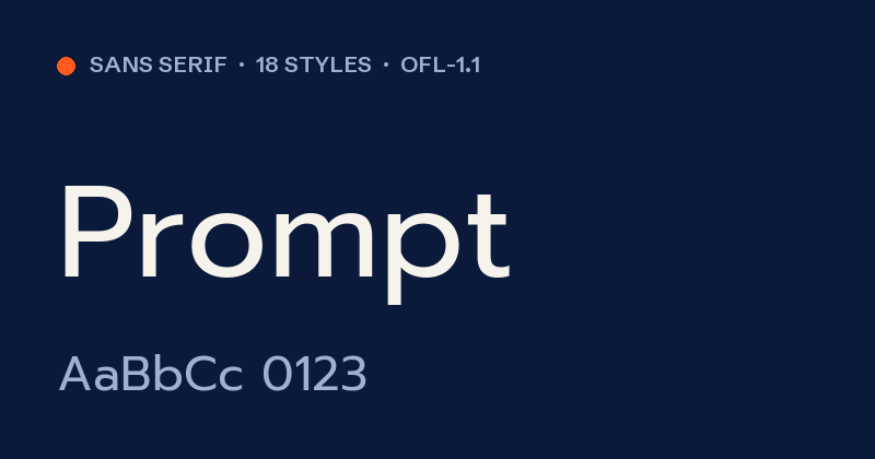 Vorschau des Fonts Prompt