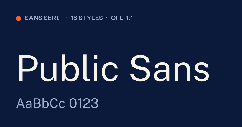Vorschau des Fonts Public Sans