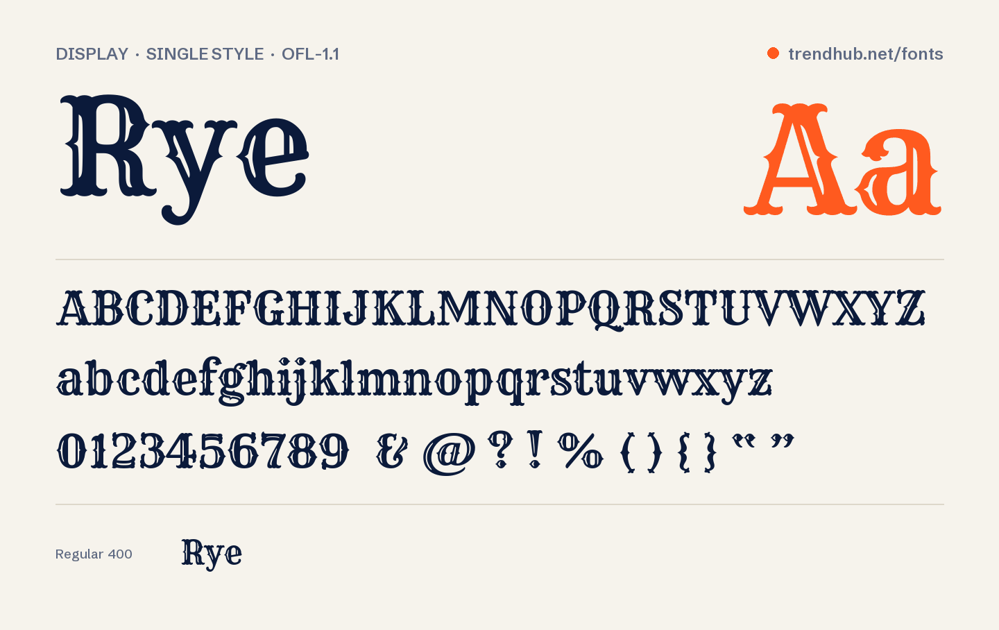 Rye font örneği