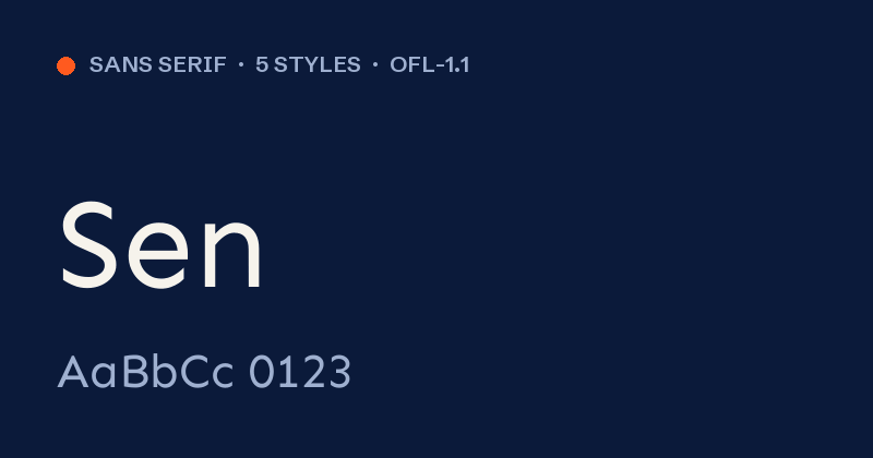 Sen font önizlemesi