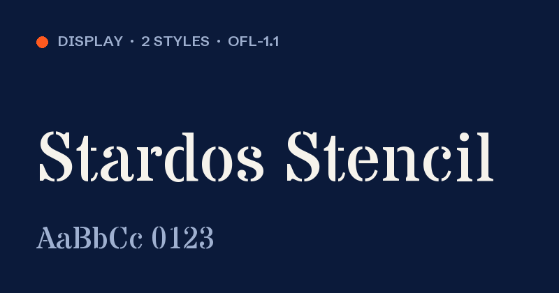 Anteprima del font Stardos Stencil