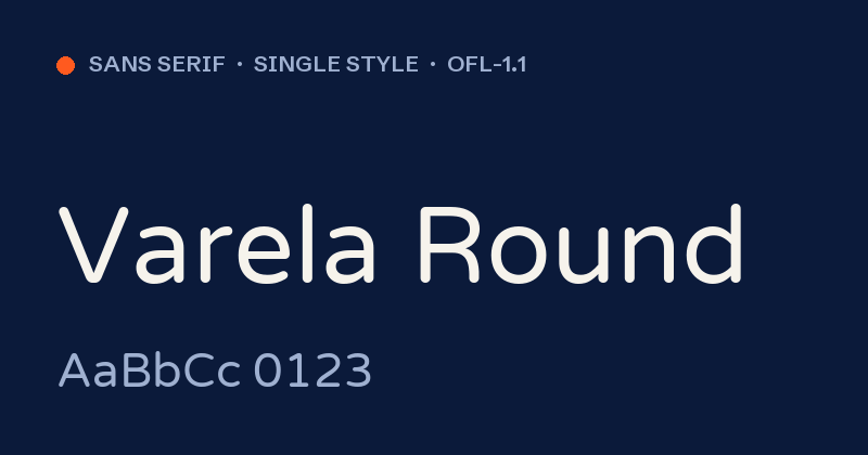 Voorbeeld van het font Varela Round