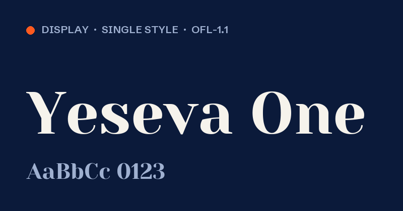 Vorschau des Fonts Yeseva One