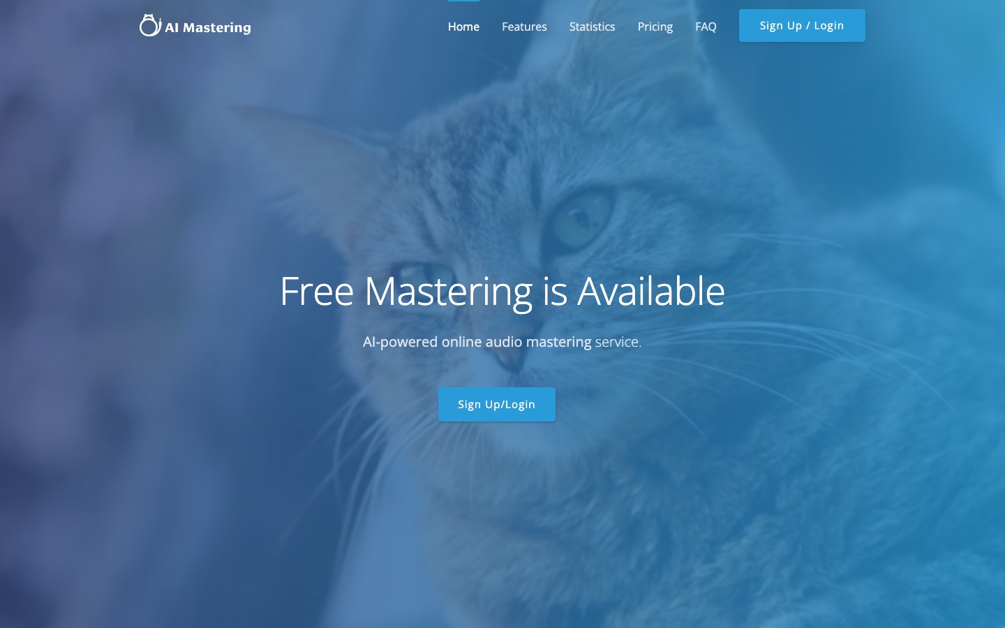 Home page del sito di AI Mastering