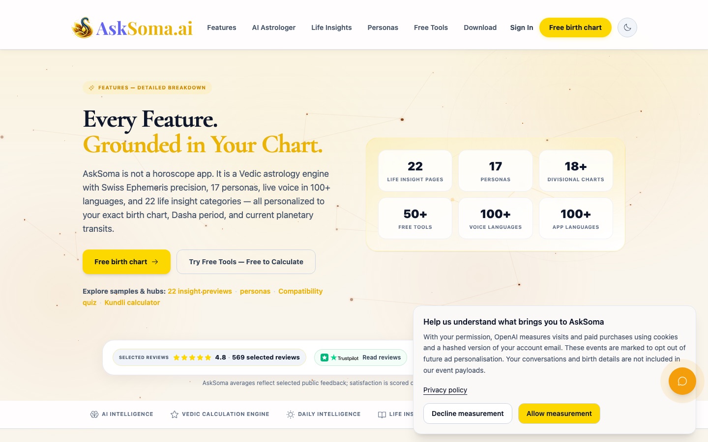 Pagina delle funzioni di AskSoma