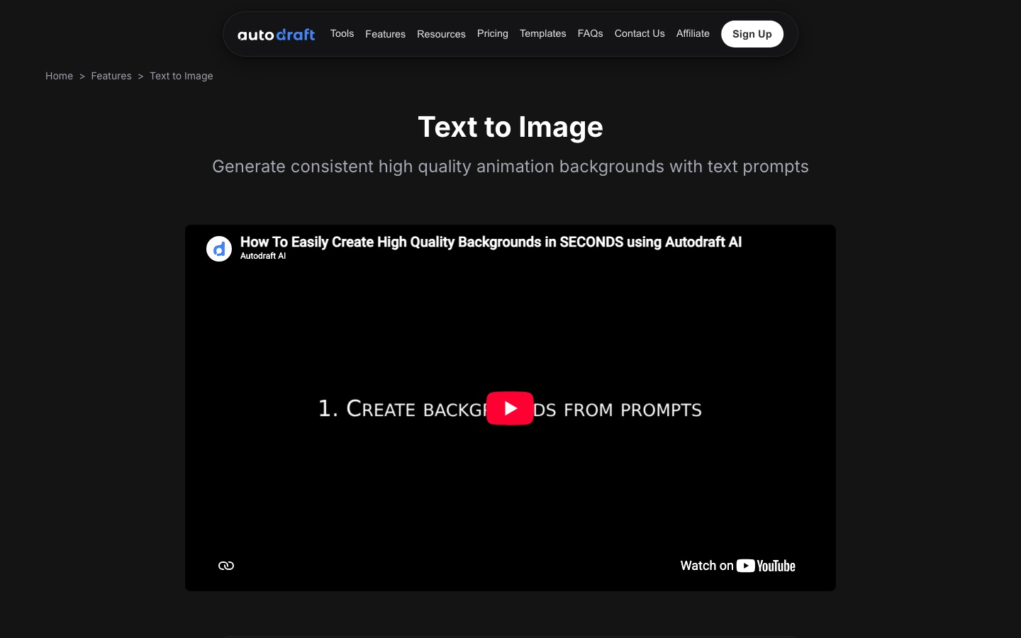 Seite zu Text zu Bild von Autodraft