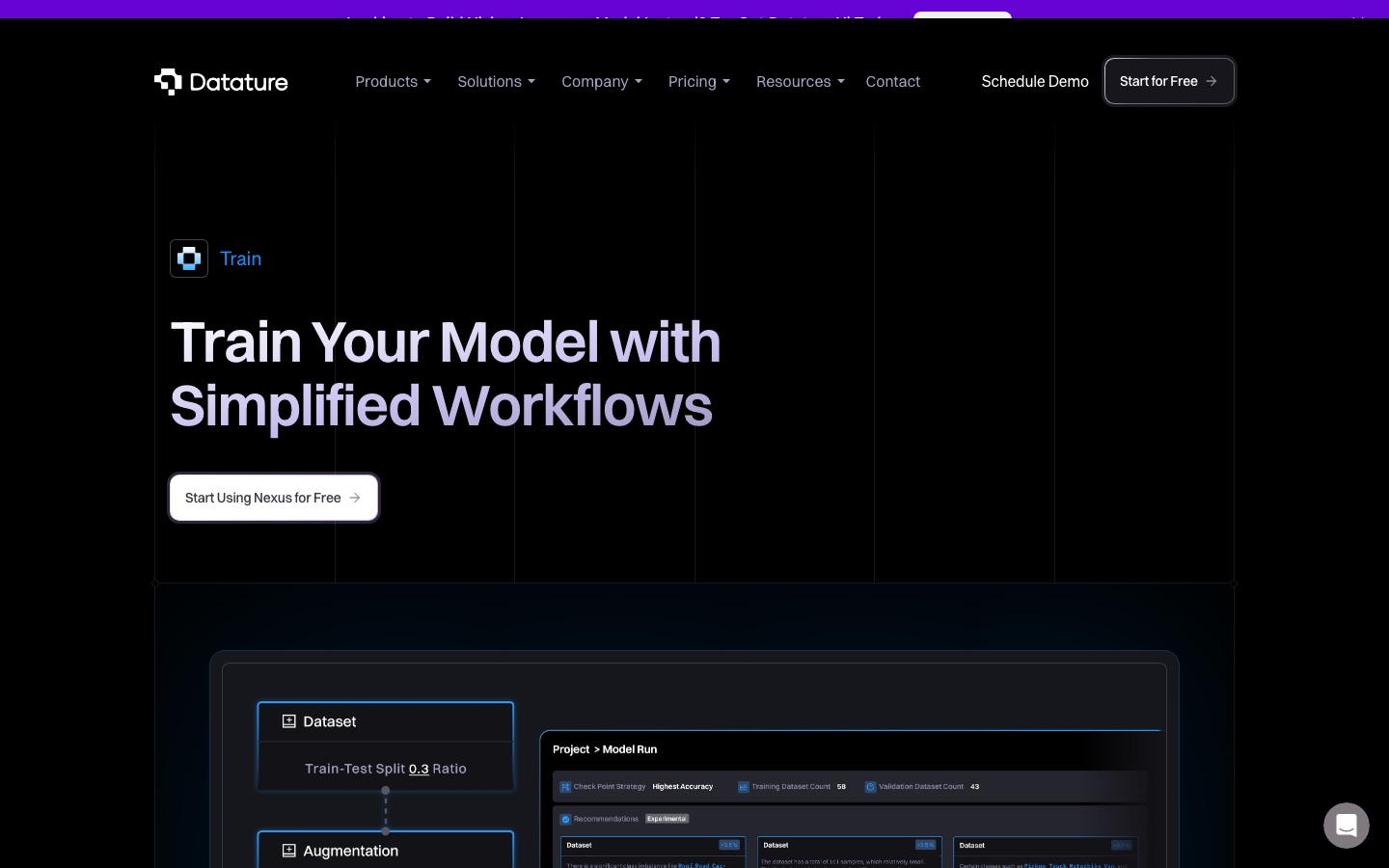 Datature Train product page