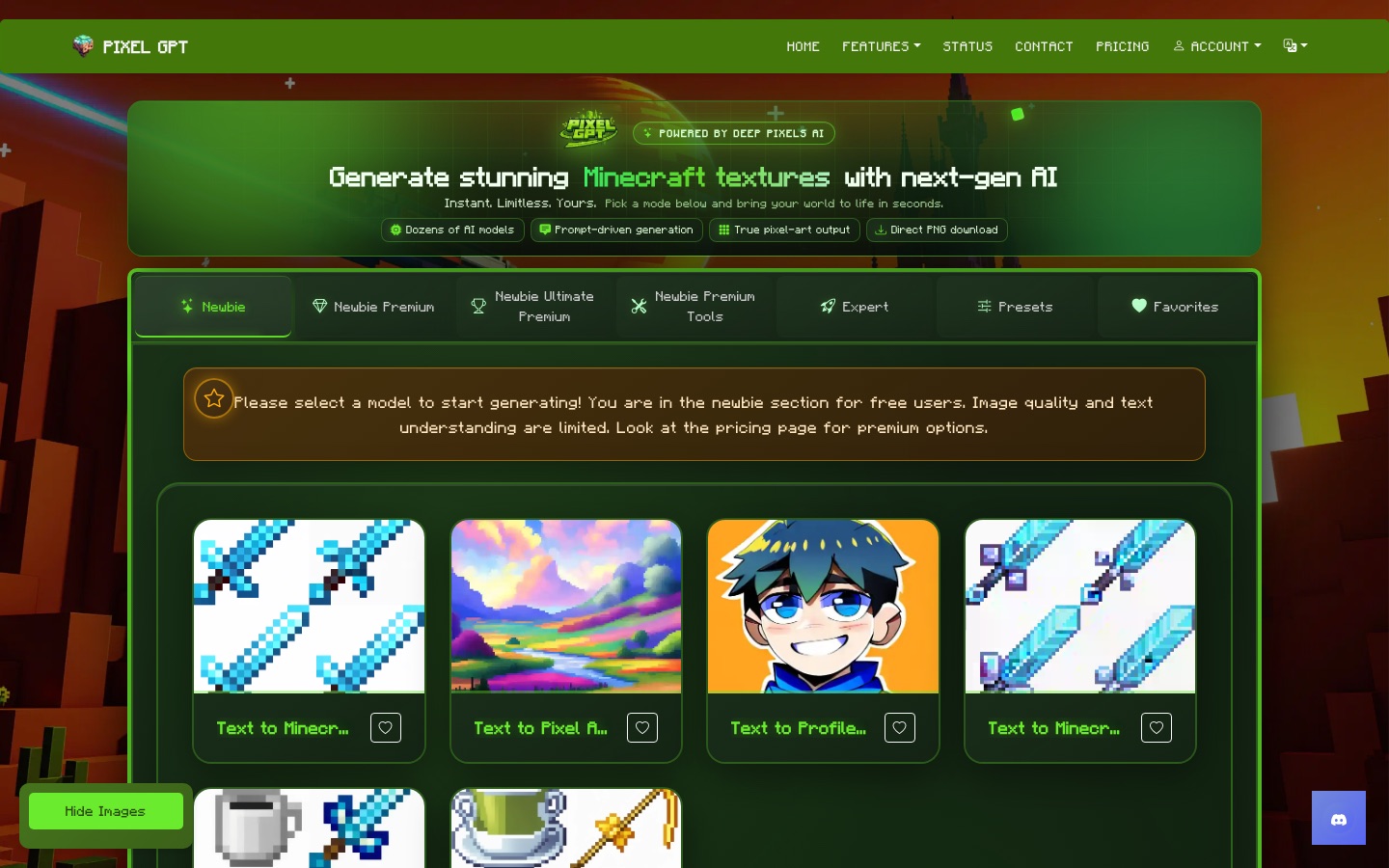 Deep Pixels website home page
