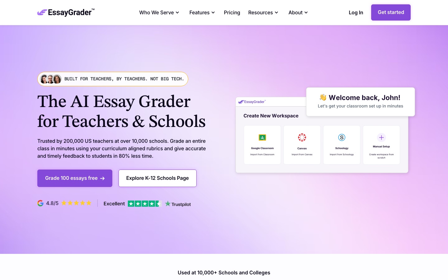 EssayGrader website home page