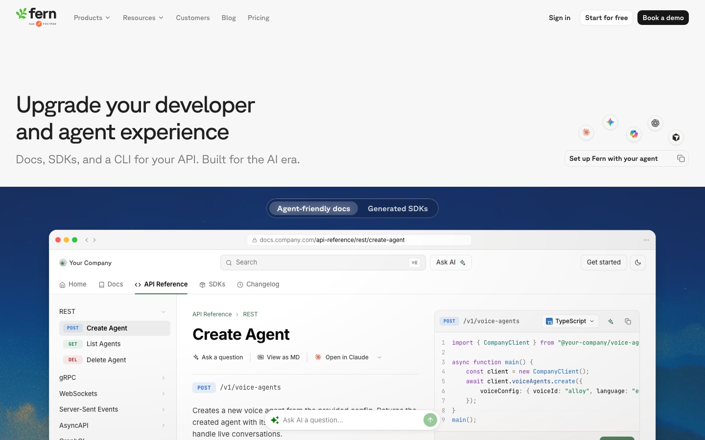 Page d’accueil du site de Fern