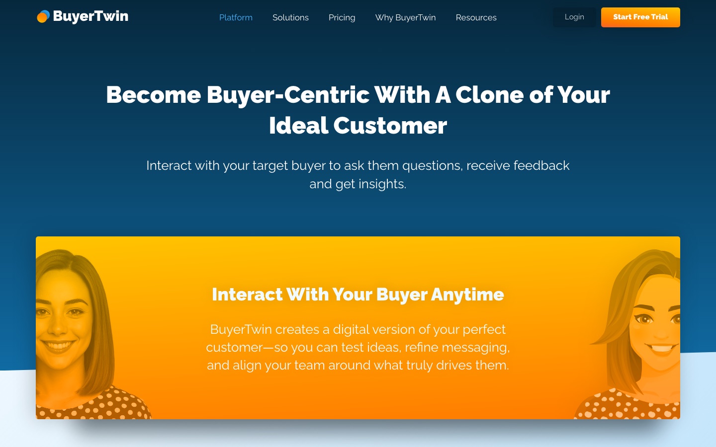 Frictionless buyertwin platform page