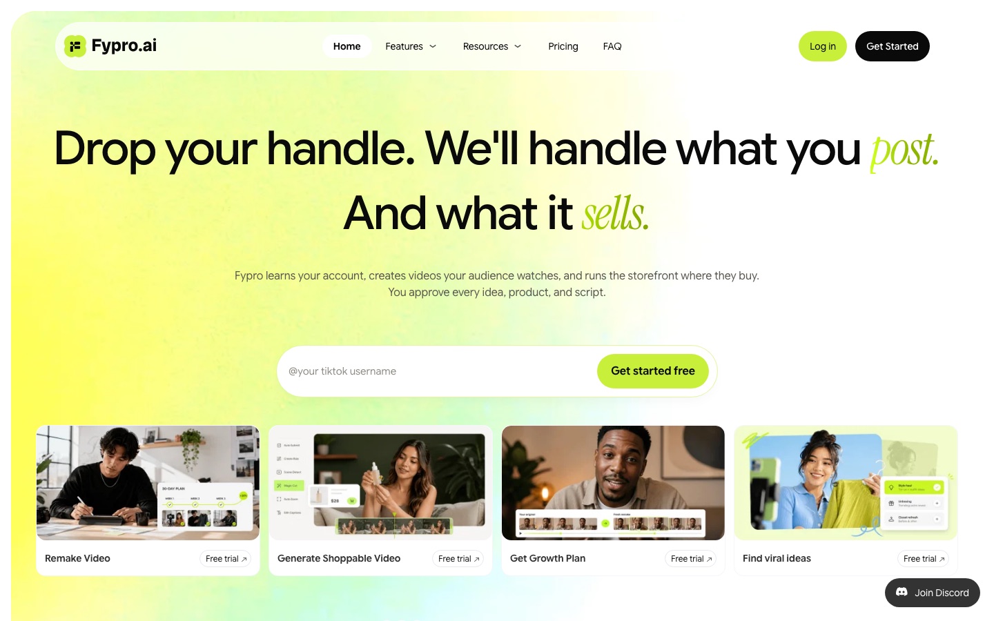 Page d’accueil du site de Fypro