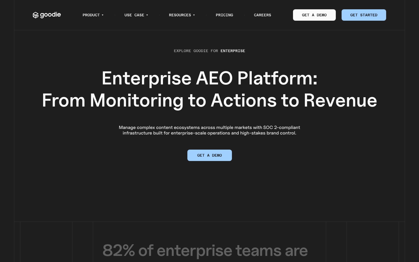 Goodie enterprise page
